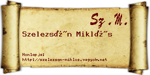 Szelezsán Miklós névjegykártya